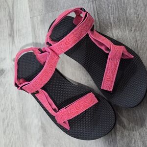 Teva Women's Sandals in Vibrant Pink and Black